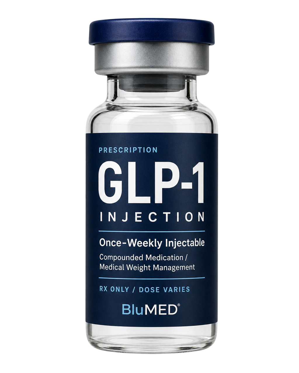 BluMED prescription GLP-1 injection vial