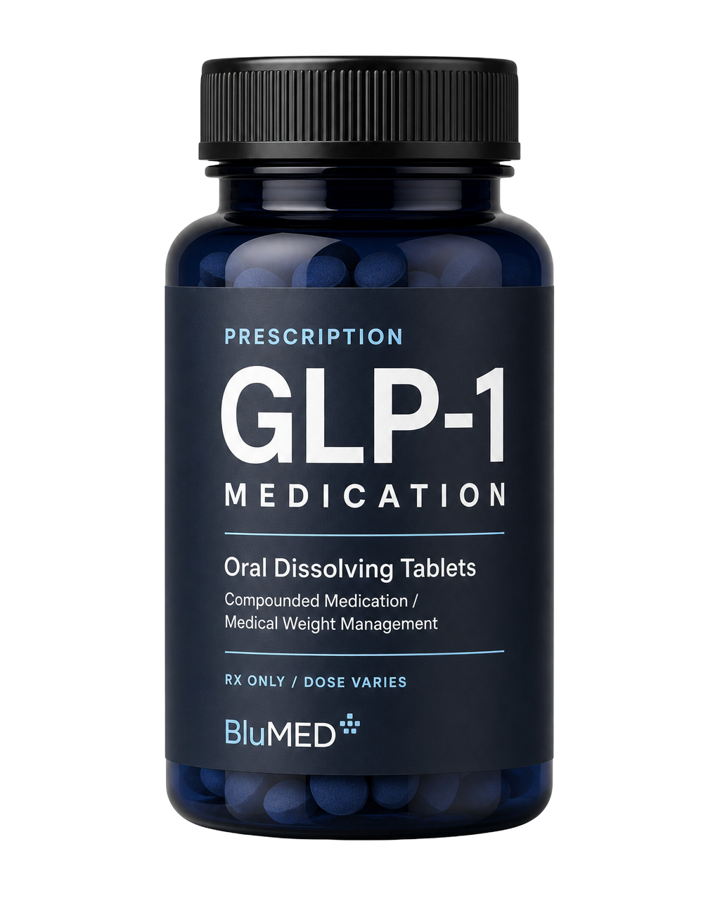 BluMED prescription GLP-1 oral dissolving tablets bottle